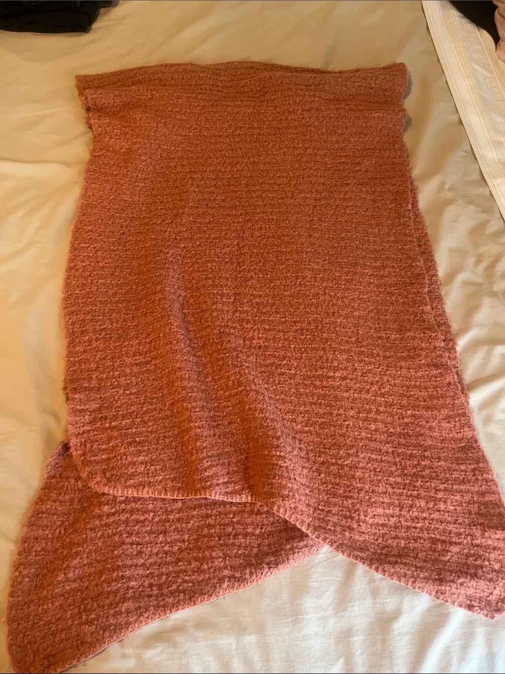 Free People Textured Wrap Skirt in Dusty Rose
